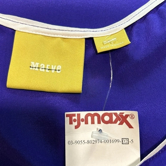 Maeve by Anthropology Women’s Royal Blue High/low Tank 100% Silk Size 12 NWT‎ - Picture 6 of 8